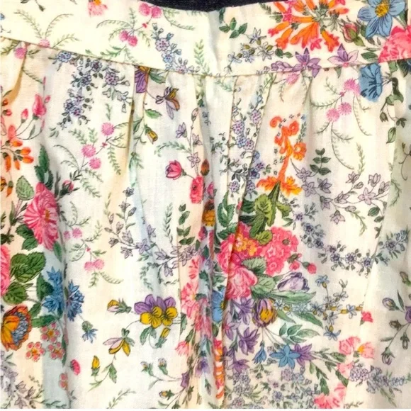 Vintage floral midi a line skirt - Picture 14 of 16